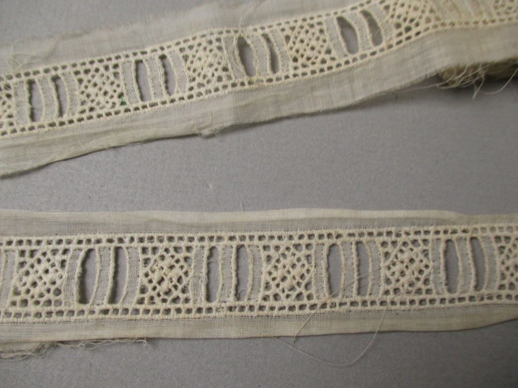 Antique Victorian Lace beading narrow trim