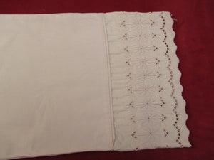 Antique Victorin embroidered pillow case