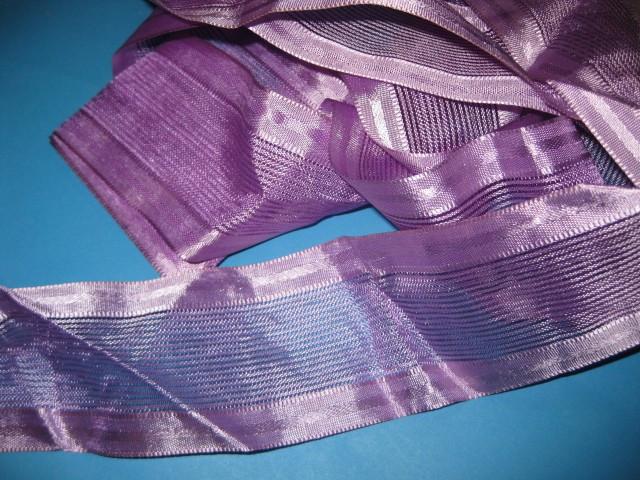 Wide lavender purple ribbon antique millinery ribbon rayon fabric vintage Edwardian era 2 5/8 inch