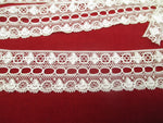 Antique Victorian Cotton Lace beading trim