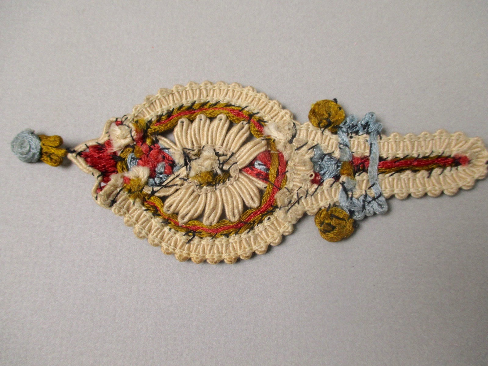Antique Victorian embroidered applique