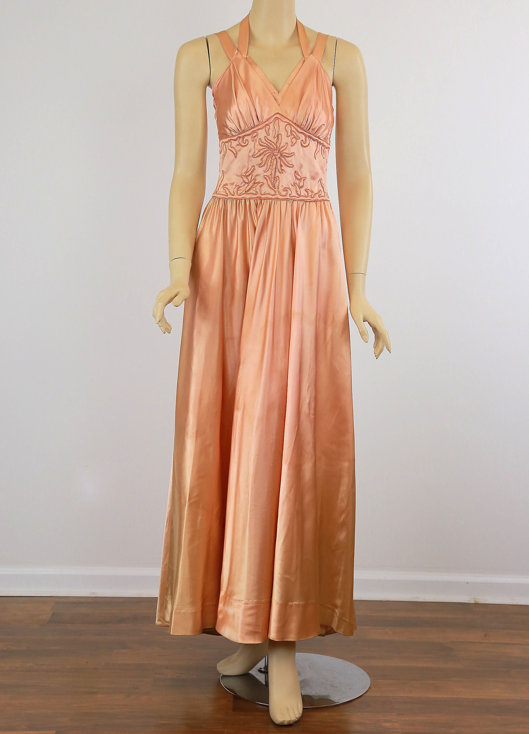 Vintage 1940s Satin Slip Dress - Raleigh Vintage