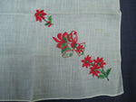 Vintage 1940s Holiday Handkerchief