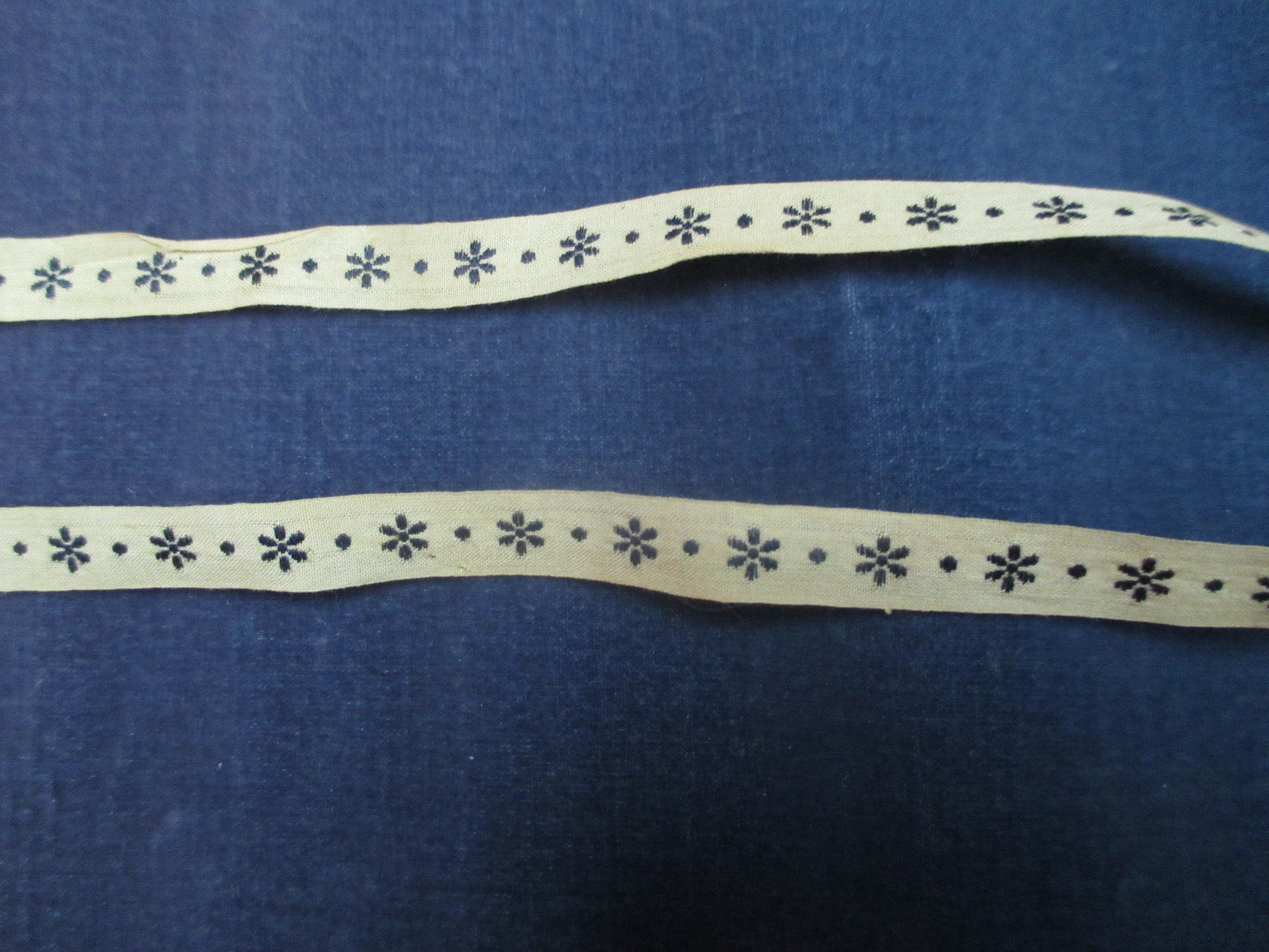 Antique Victorian Narrow silk ribbon