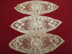 Antique Victorian Normandy Lace Doilies set of 3