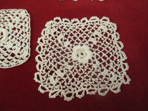 Antique Victorian lace Appliques set of 8