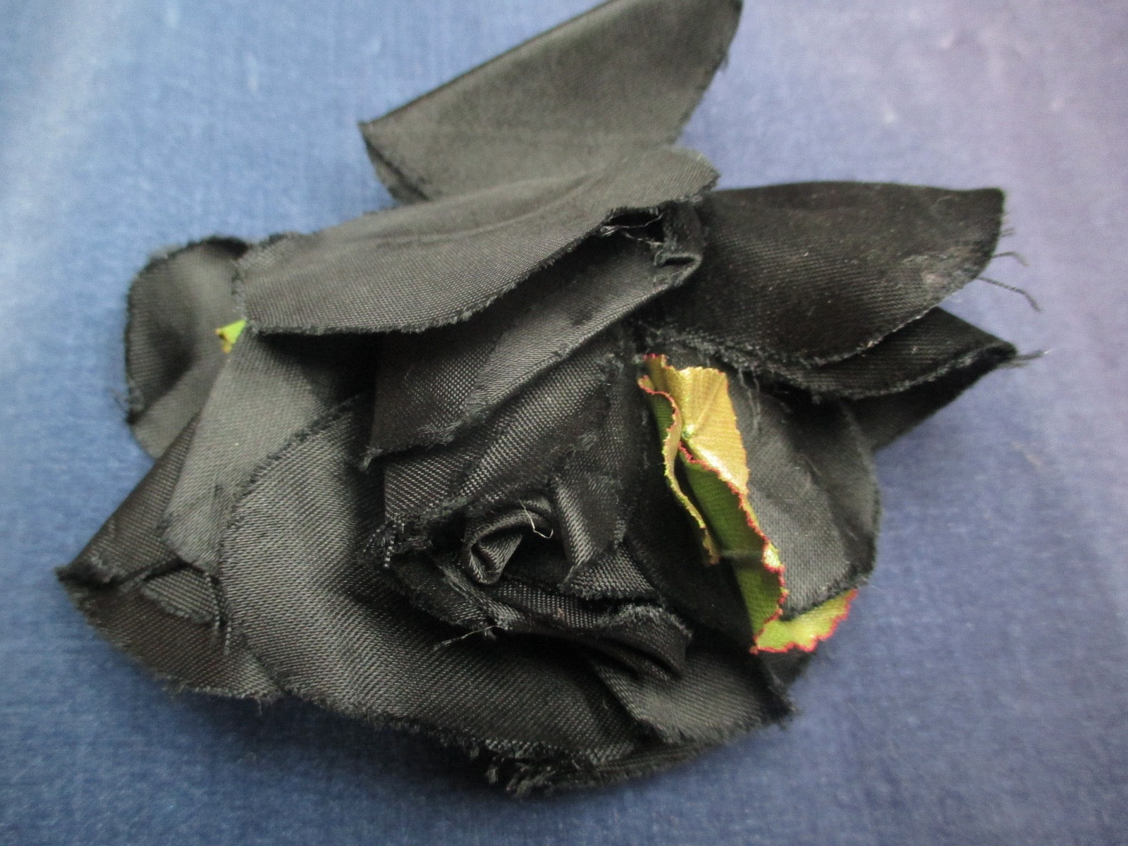 Vintage 1930s Black millinery hat flower