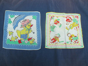 Vintage 1940s set of handkerchiefs