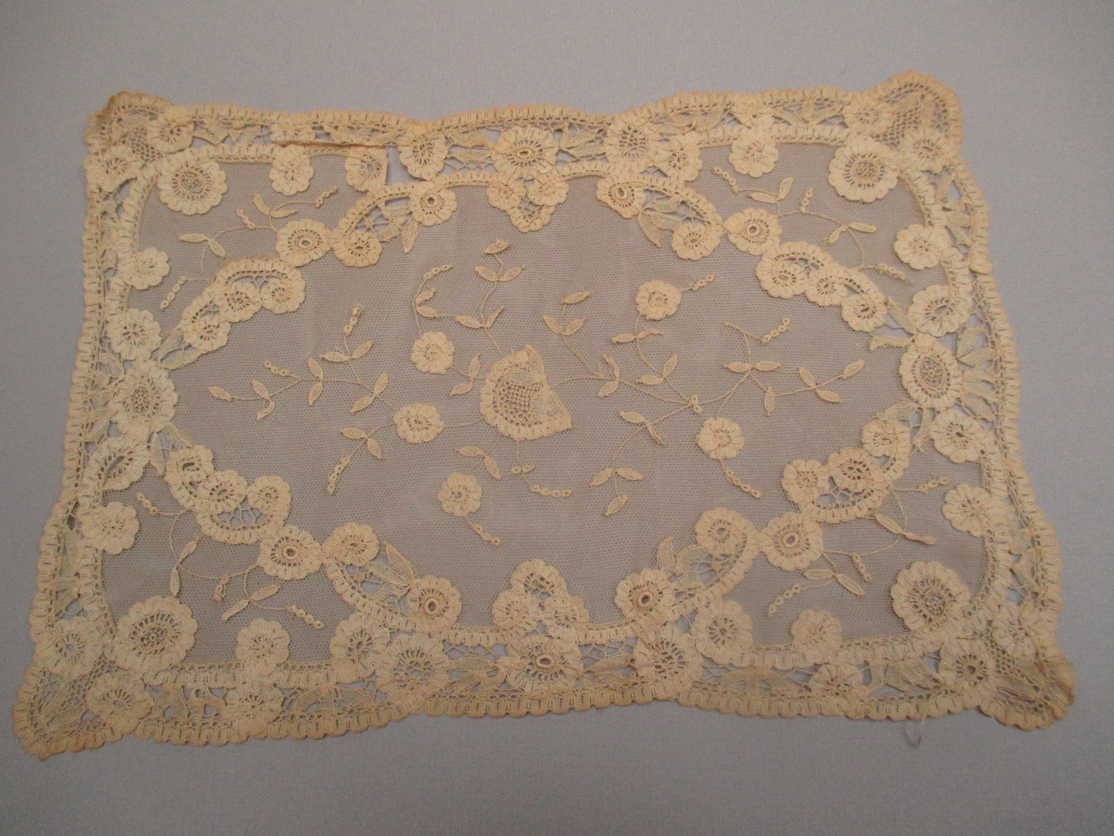 Antique Victorian applique lace doily