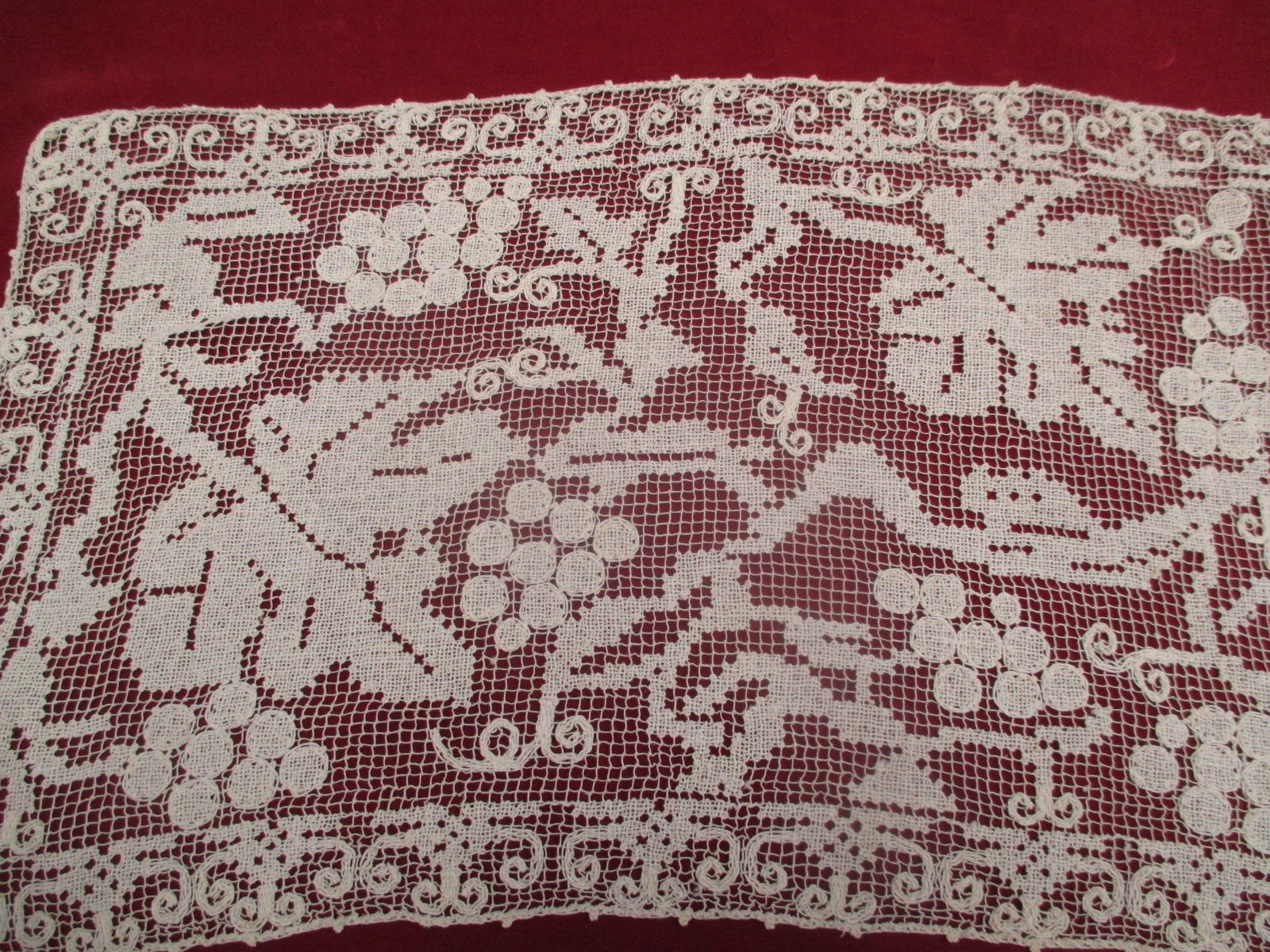 Antique Victorian Filet lace Doily
