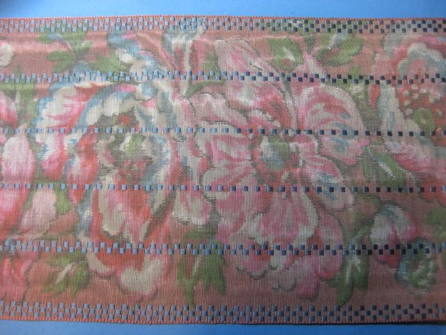 Vintage French Watered silk faille ribbon rose pink Victorian era 5 7/8 inch wide