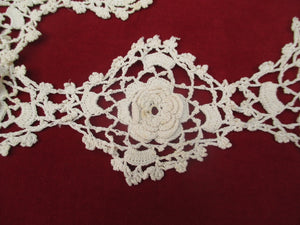 Antique Victorian Floral lace remnant