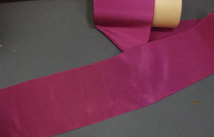 Silk taffeta wide ribbon antique Victorian 4 in magenta pink Y943