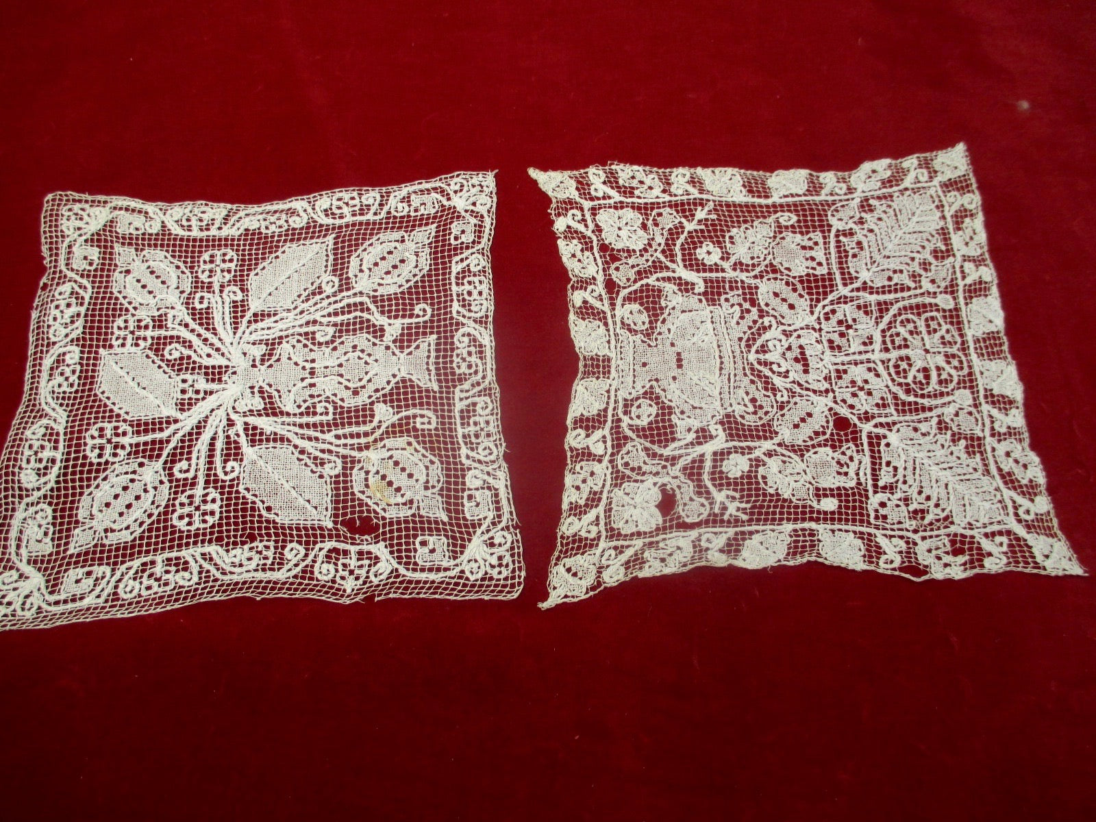Antique Victorian set of lace doilies 2 pieces