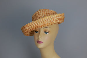 Vintage 60s Straw fashion brimmed hat