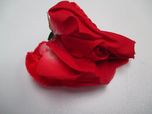 Vintage Millinery hat flower red rose