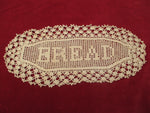 Antique Victorian filet crochet doily