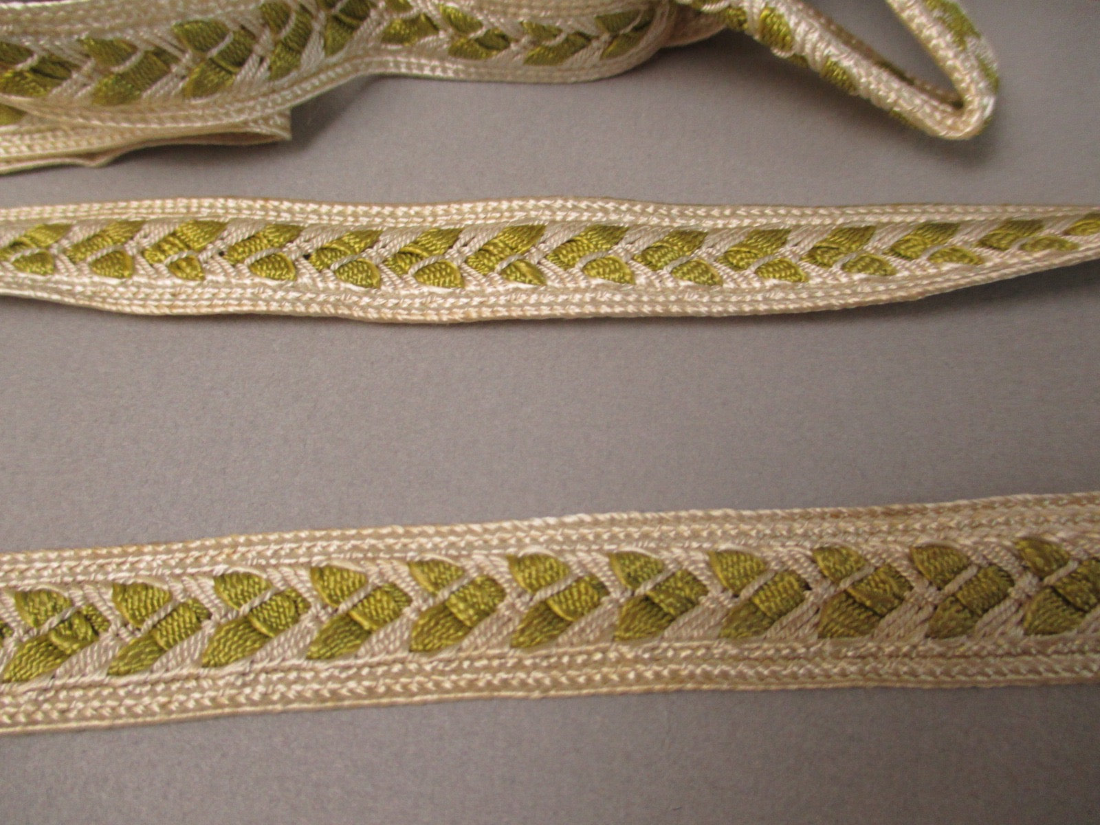 Antique Victorian Embroidered Braid Trim