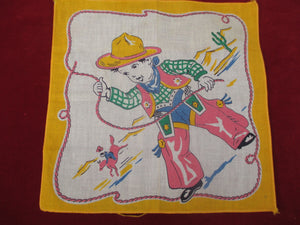 Vintage 1940s cowboy Handkerchief