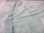 Vintage Velvet Fabric Remnant Germany Cotton 34 in W Aqua