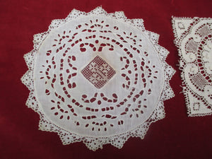 Antique Victorian set of doilies 2 piece lot