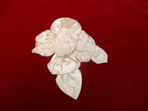 Antique Victorian silk and lace millinery flower