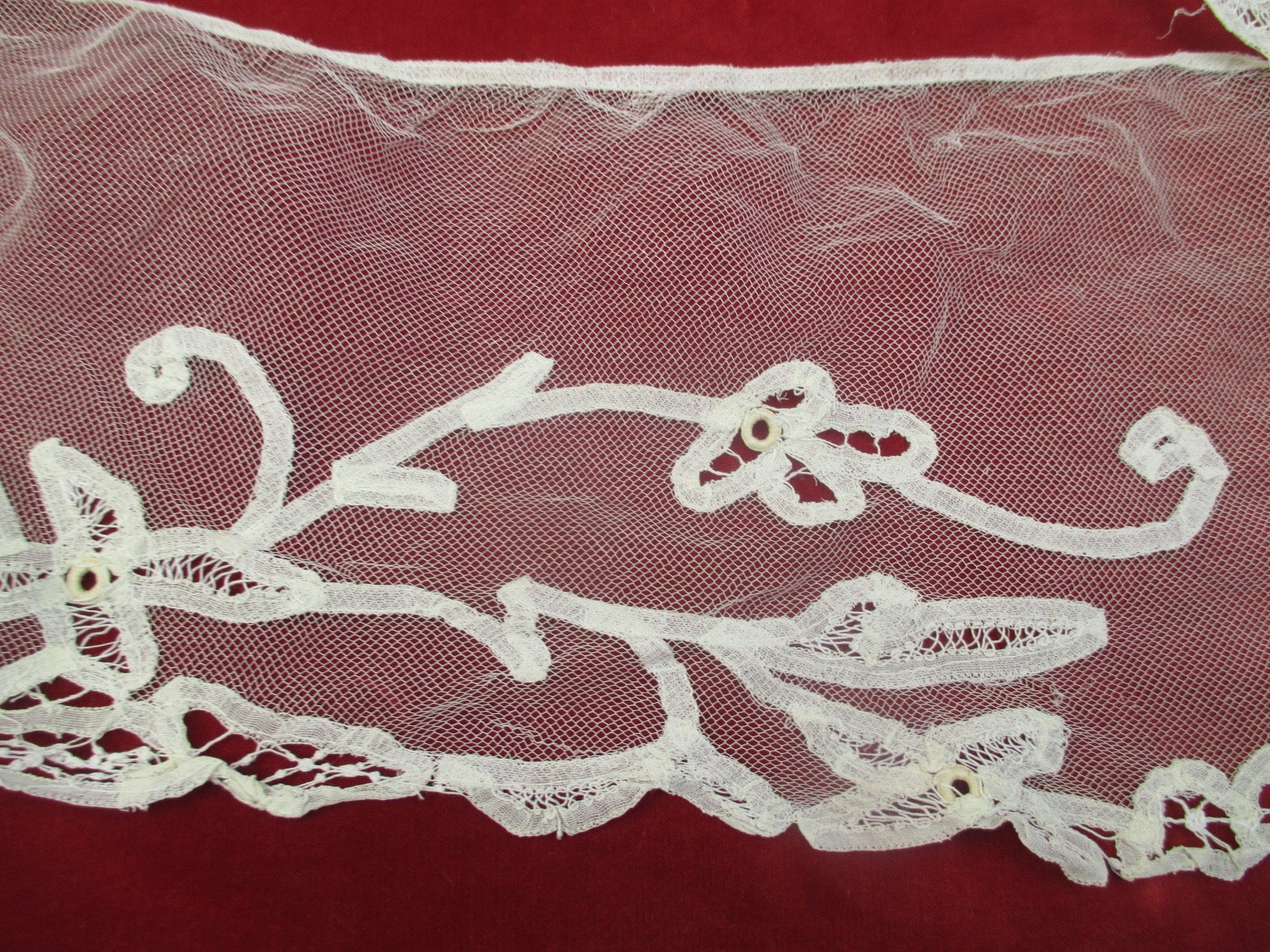 Antique Victorian Handmade Lace flounce