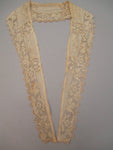 Antique Lace Shawl Collar Hand Embroidered