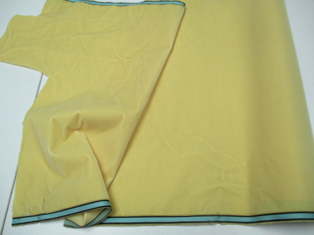 Antique French Millinery Velvet Fabric Cotton remnant yellow