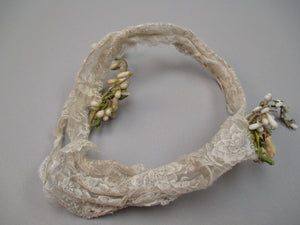 Vintage 1920s Wax floral bridal headpiece