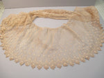 Antique Victorian Embroidered net flounce