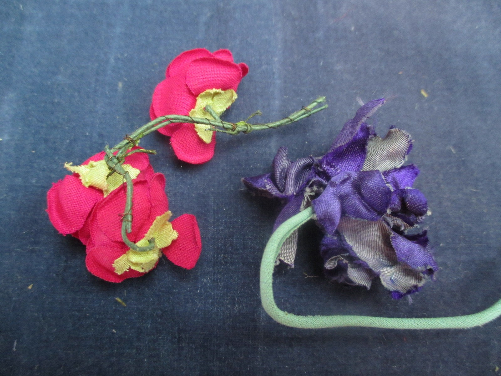 Antique Victorian Millinery flowers small