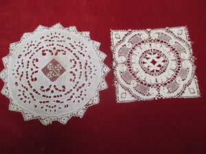 Antique Victorian set of doilies 2 piece lot