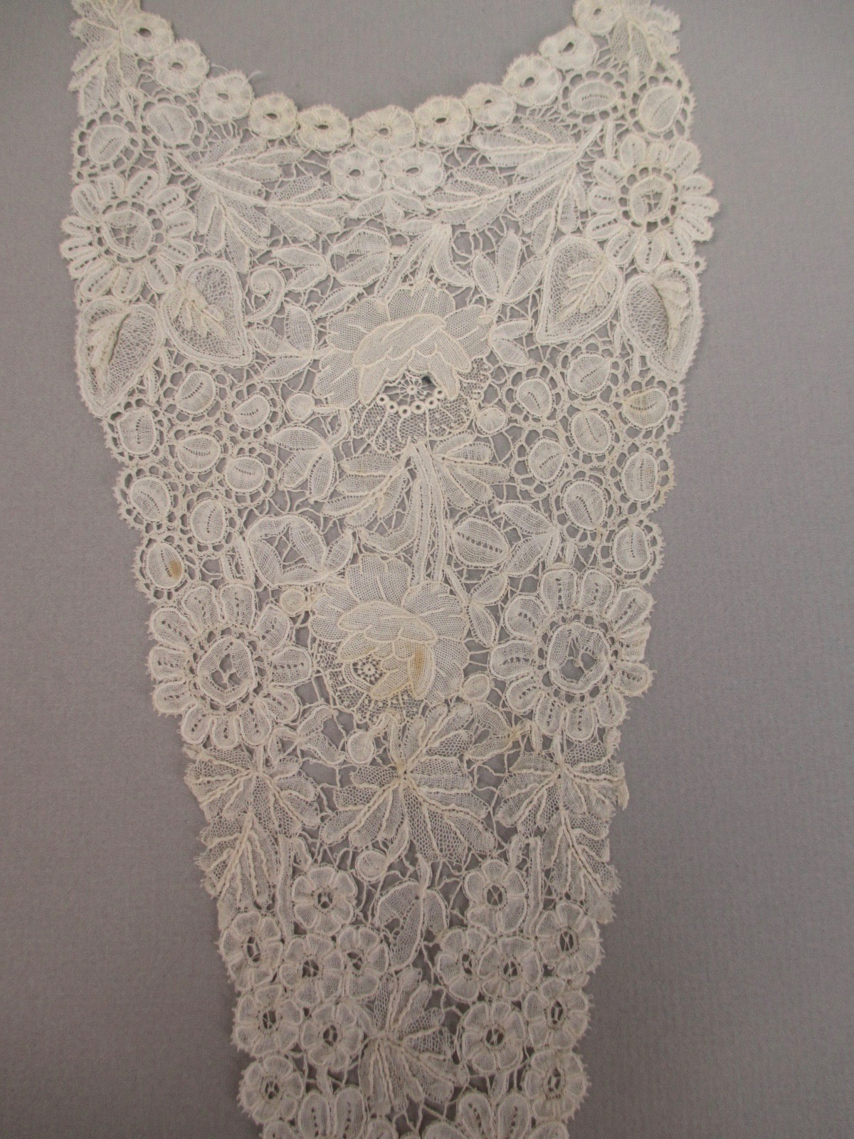 Antique Duchesse lace yoke Victorian era point de gaze inserts