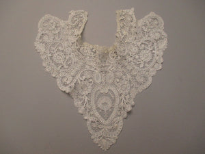 Antique lace Duchesse lace yoke collar w point de gaze inserts