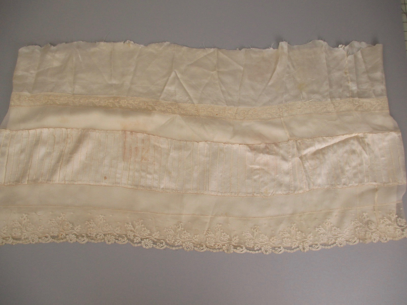 Antique Victorian Silk Lace Petticoat Remnant