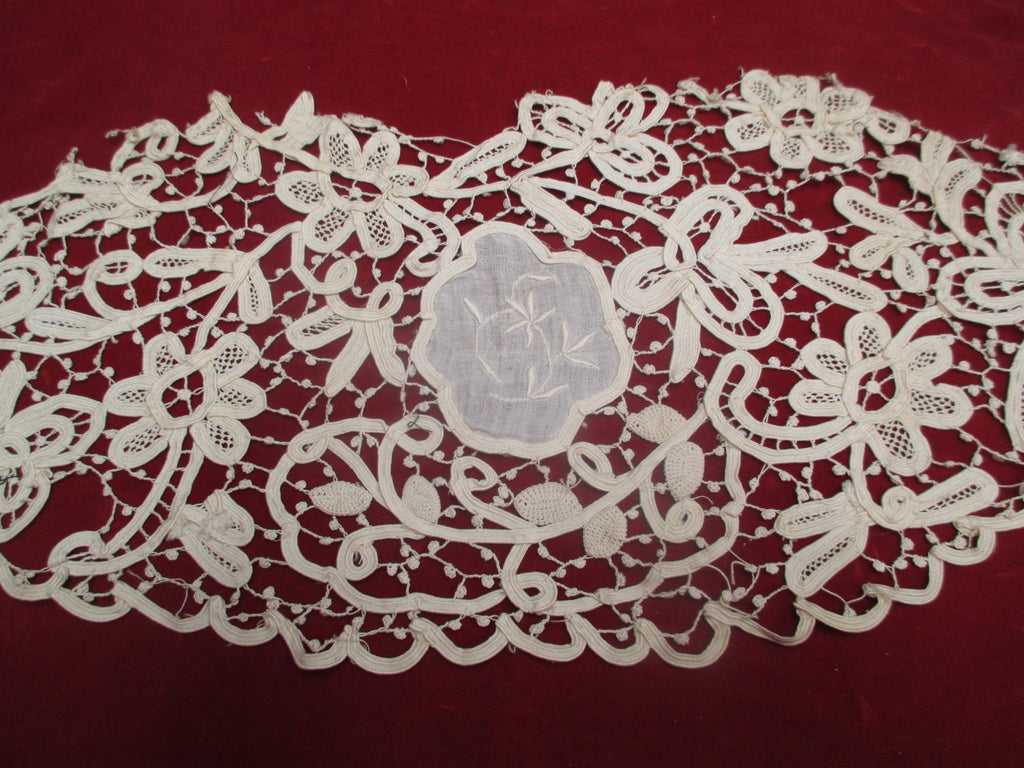 Antique Victorian tape lace remnant