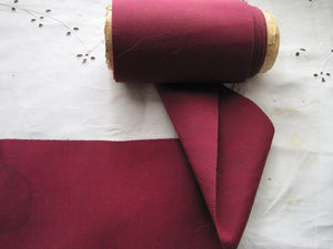 Wide burgundy red ribbon vintage 1930s 4 1/8 inch wide cranberry red Y335