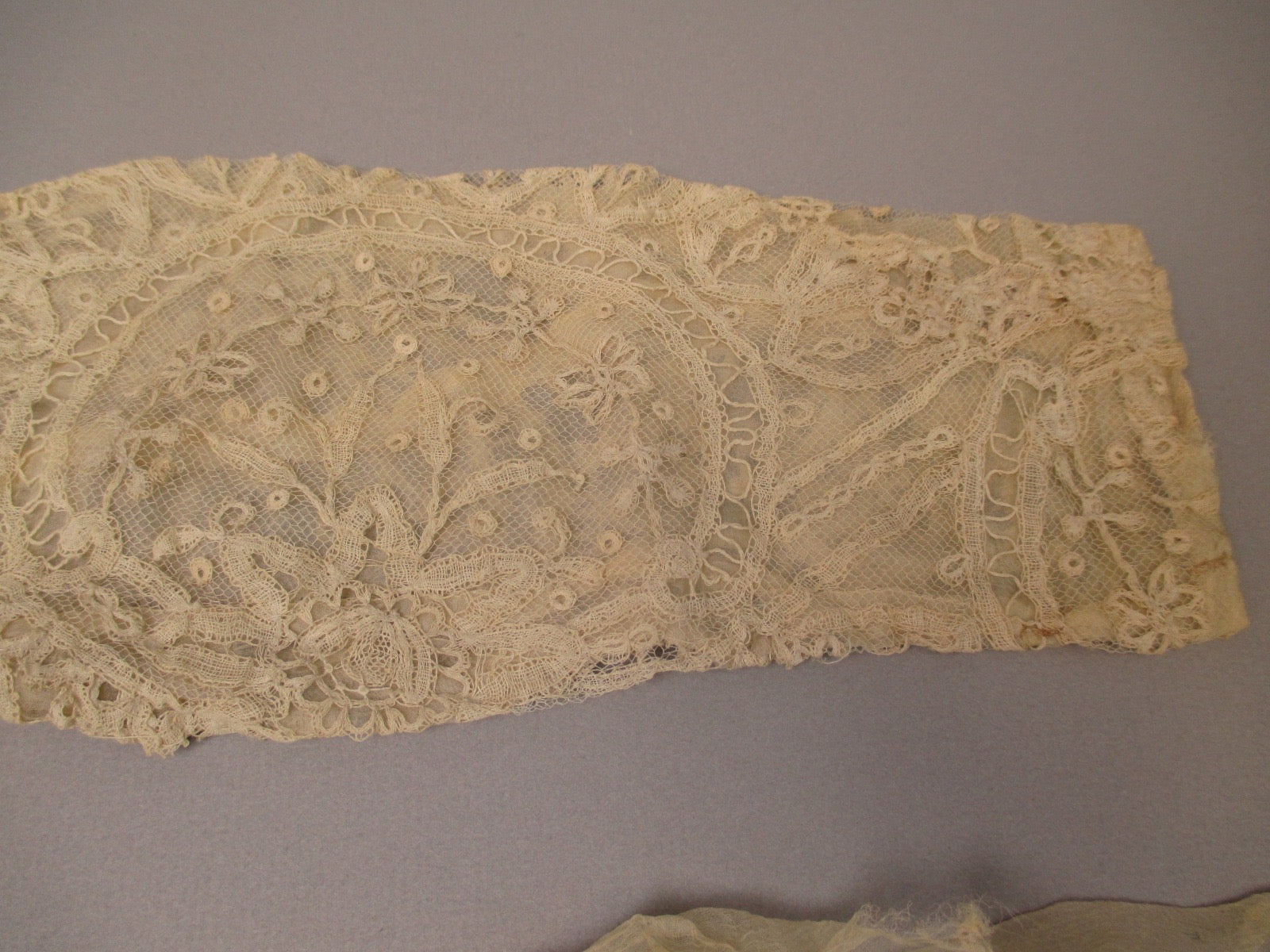 Antique Victorian handmade Tape lace Sleeves Pair