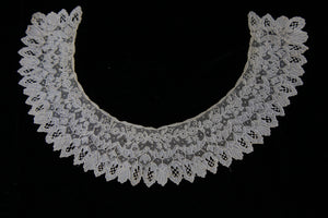 Early Antique Point de Gaze lace collar 1800s handmade heirloom collar