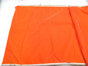 Antique Victorian Silk and Cotton French Velvet Remnant Orange