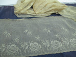 Antique Victorian Embroidered net flounce