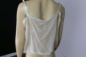 Antique Victorian embroidered chemise corset cover