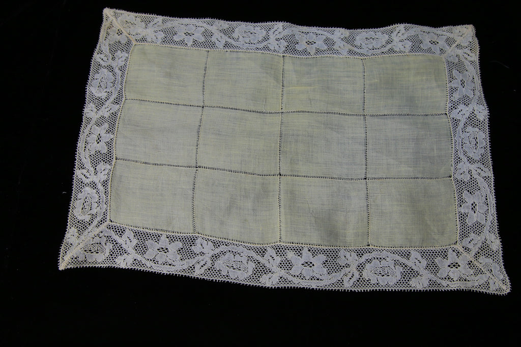 Antique Victorian openwork lace placemat