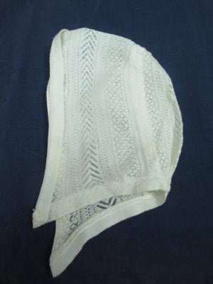 Antique Victorian Knit Lace Baby bonnet
