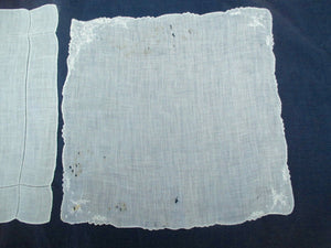 Antique Victorian Handkerchiefs set of 2