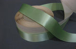 Vintage aqua satin ribbon 1930s 1 in sea green Y944