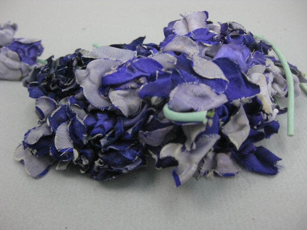 Vintage purple millinery flowers silk 1920s