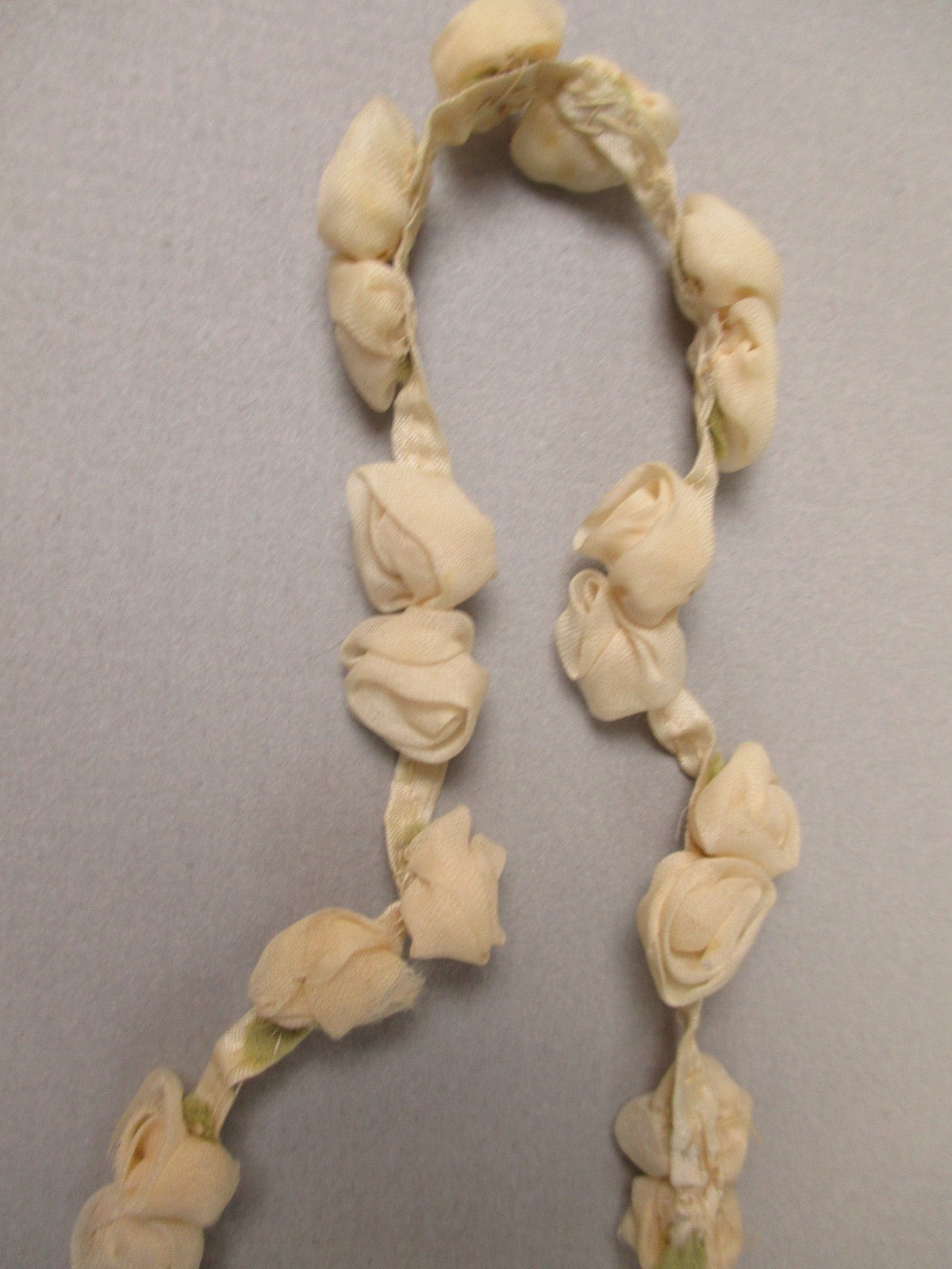 Antique Victorian Silk roses Ribbon work Bridal