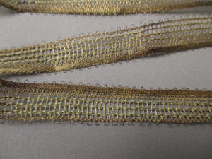 Antique Victorian Metallic lace braid trim
